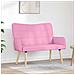 Sofa a Due Posti Rosa 115 x 61 x 87 cm Tessuto - Foto miniatura 2