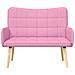 Sofa a Due Posti Rosa 115 x 61 x 87 cm Tessuto - Foto miniatura 4