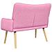 Sofa a Due Posti Rosa 115 x 61 x 87 cm Tessuto - Foto miniatura 6