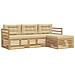 Set di divani da esterno 4 pcs Bianco e Beige Poliestere - Foto miniatura 1