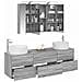 Set di mobili per il bagno 4 pcs Sonoma grigio - Foto miniatura 3
