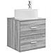 Set di mobili per il bagno 4 pcs Sonoma grigio - Foto miniatura 5