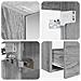 Set di mobili per il bagno 4 pcs Sonoma grigio - Foto miniatura 9