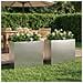 Vaso da giardino 2 pz Argento 50 x 20 x 40 cm Acciaio Inox - Foto miniatura 2