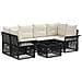Set Divano da Giardino 7 pz Nero polyrattan - Foto miniatura 1