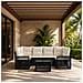 Set Divano da Giardino 7 pz Nero polyrattan - Foto miniatura 10