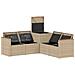 Set di divani 5 pz Beige e Grigio Chiaro - Foto miniatura 4