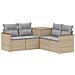 Set di divani 5 pz Beige e Grigio Chiaro - Foto miniatura 1