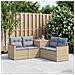 Set di divani 5 pz Beige e Grigio Chiaro - Foto miniatura 9