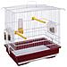 Gabbia Per Canarini E Piccoli Uccelli Esotici Giusy Gabbietta Rettangolare Per Uccellini, Completa Di Accessori E Mangiatoie Girevoli, Robusto Metallo Verniciato Bianco E Fondo In Plastica Rosso, 39 X 26 X H 37 Cm - Foto miniatura 1