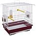 Gabbia Per Canarini E Piccoli Uccelli Esotici Giusy Gabbietta Rettangolare Per Uccellini, Completa Di Accessori E Mangiatoie Girevoli, Robusto Metallo Verniciato Bianco E Fondo In Plastica Rosso, 39 X 26 X H 37 Cm - Foto miniatura 5