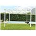 Gazebo Di Design 3 X 3 In Alluminio Bianco Super Robusto Telo Bianco Per Esterno E Giardino - Foto miniatura 1