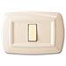 Placca Coprinterruttori Per Serie Tondo' 1 Posto Avorio - Foto miniatura 1