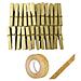 24 Mini Mollette D'oro + Washi Tape Dorato 5 M - Foto miniatura 1