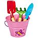 Set Attrezzi E Secchiello Rosa Per Bambine - - Foto miniatura 1