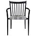 Poltrona Martinica Nera In Alluminio, Da 55x86x57 Cm Nero - Foto miniatura 5