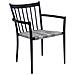 Poltrona Martinica Nera In Alluminio, Da 55x86x57 Cm Nero - Foto miniatura 4