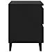 Comodini 2pz Neri 40x35x50 cm in Legno Multistrato - Foto miniatura 7