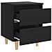 Comodini 2pz Neri 40x35x50 cm in Legno Multistrato - Foto miniatura 8