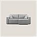 Morfeo Divano Con Sedute Estraibili T02 Grigio Chiaro - Foto miniatura 3