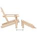Sedia Adirondack Con Poggiapiedi E Tavolo Massello Di Abete - Foto miniatura 2