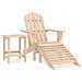 Sedia Adirondack Con Poggiapiedi E Tavolo Massello Di Abete - Foto miniatura 1
