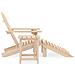 Sedia Adirondack Con Poggiapiedi E Tavolo Massello Di Abete - Foto miniatura 5