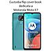 Smart Book Custodia Poket Silicone Flip Cover Case Per Motorola Moto E7 Black - Foto miniatura 2