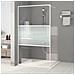 Parete Doccia Walk In Bianca 115x195 Cm Vetro Trasparente Esg - Foto miniatura 1