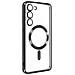 Cover Magsafe Per Samsung S23 Con Protezione Fotocamera Trasparente / Nero - Foto miniatura 4