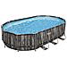 5611R piscina fuori terra Piscina con bordi Piscina ovale 20241 L Legno - Foto miniatura 10