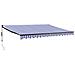 Tenda Sole Automatica Retrattile Blu e Bianca 4,5x3 m - Foto miniatura 1