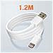 Caricabatterie Da Parete Usb + Cavo Usb A Iphone Lightning, Bianco - Foto miniatura 7