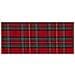 Tappeto Passatoia Con Retro Antiscivolo Disegno Natalina Lurex Tartan Scozzese Rosso 50x400 Natalina - Foto miniatura 2