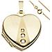 Ciondolo Cuore Da Aprire Per Foto 333 Oro 3 Zirconi Con Catena 50 Cm - Foto miniatura 1