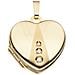 Ciondolo Cuore Da Aprire Per Foto 333 Oro 3 Zirconi Con Catena 50 Cm - Foto miniatura 3
