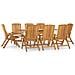 Set Da Pranzo Per Giardino 9 Pz In Legno Massello Di Teak - Foto miniatura 2