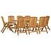 Set Da Pranzo Per Giardino 9 Pz In Legno Massello Di Teak - Foto miniatura 3