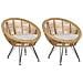 Set Di 2 Sedie Rattan Naturale Maratea - Foto miniatura 5