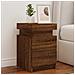 Comodino Con Luci Led Rovere Marrone 35x39x55 Cm - Foto miniatura 1