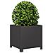Fioriera Da Giardino Nera 40x40x40 Cm Acciaio - Foto miniatura 4
