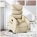 Poltrona Alzapersona Massaggiante Elettrica Crema In Tessuto - Foto miniatura 1