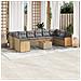 Set Divani Da Giardino 11 Pz Con Cuscini Beige In Polyrattan - Foto miniatura 1