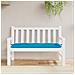 Cuscino Per Panca Azzurro 120x50x7 Cm In Tessuto Oxford - Foto miniatura 3