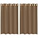 Tende In Voile Con Occhielli 2 Pz Marrone Chiaro - Foto miniatura 2