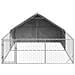 Cuccia per Cani da Esterno con Recinto 4x3x1,9m Acciaio Zincato - Foto miniatura 3