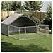 Cuccia per Cani da Esterno con Recinto 4x3x1,9m Acciaio Zincato - Foto miniatura 2
