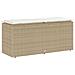 Panca da Giardino con Cuscino Beige 110x40x44 cm in Polyrattan - Foto miniatura 6