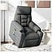 Poltrona Alzapersona Massaggi Elettrica Grigio Scuro Tessuto - Foto miniatura 2