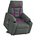 Poltrona Alzapersona Massaggi Elettrica Grigio Scuro Tessuto - Foto miniatura 3